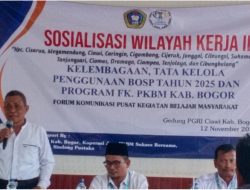 Ketua Forum PKBM Kab Bogor Secara Resmi Membuka Kegiatan Sosialisasi Tata Kelola Penggunaan Dana Bantuan Oprasional Pendidikan ( BOSP )